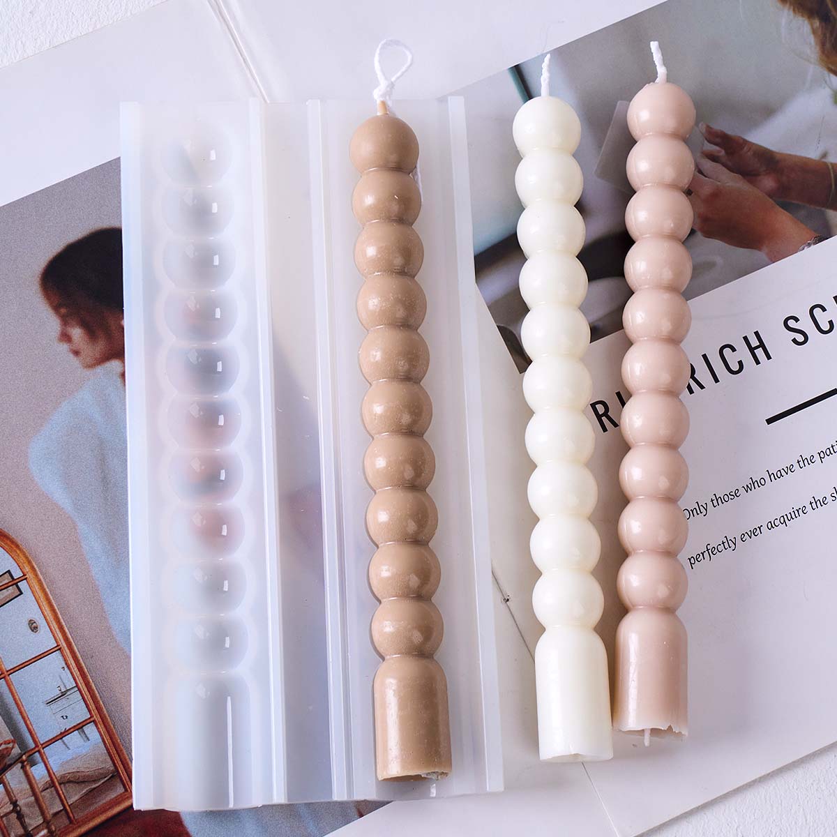 3D Long Stripes Bubble Bead Pi - Candle Making Tutorial review and price