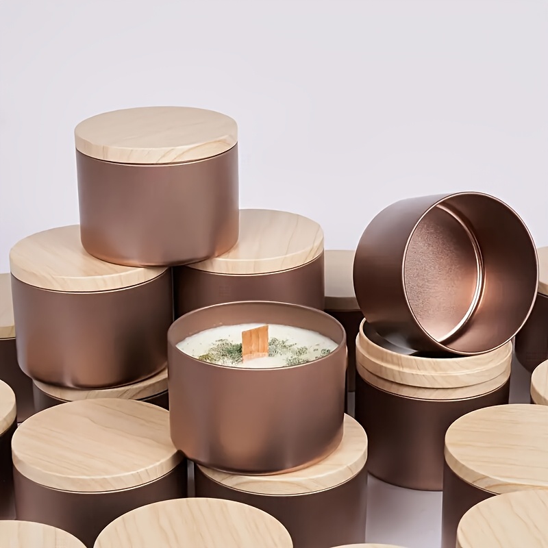 45pcs Rose Golden Metal Candle - Candle Making Jars With Lids review and price