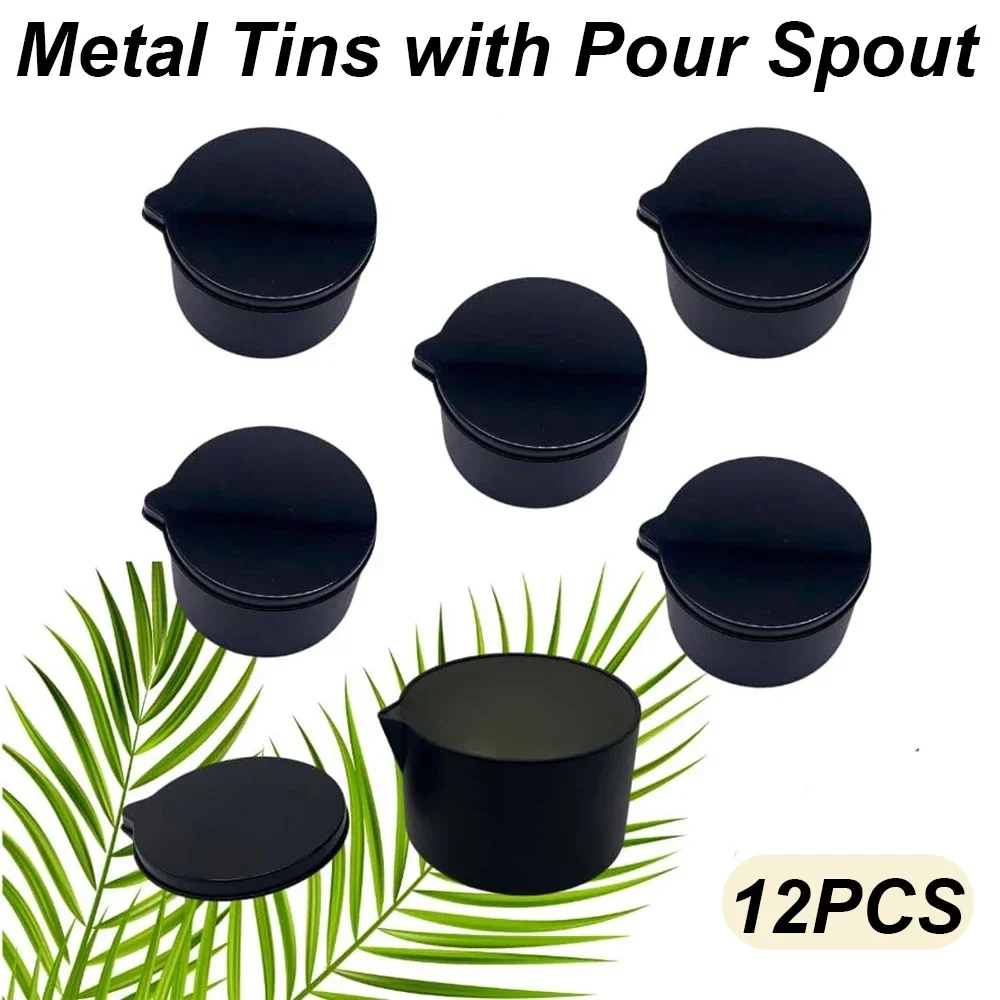 12PCS Silver Black Metal Tins  - Candle Making Jug review and price