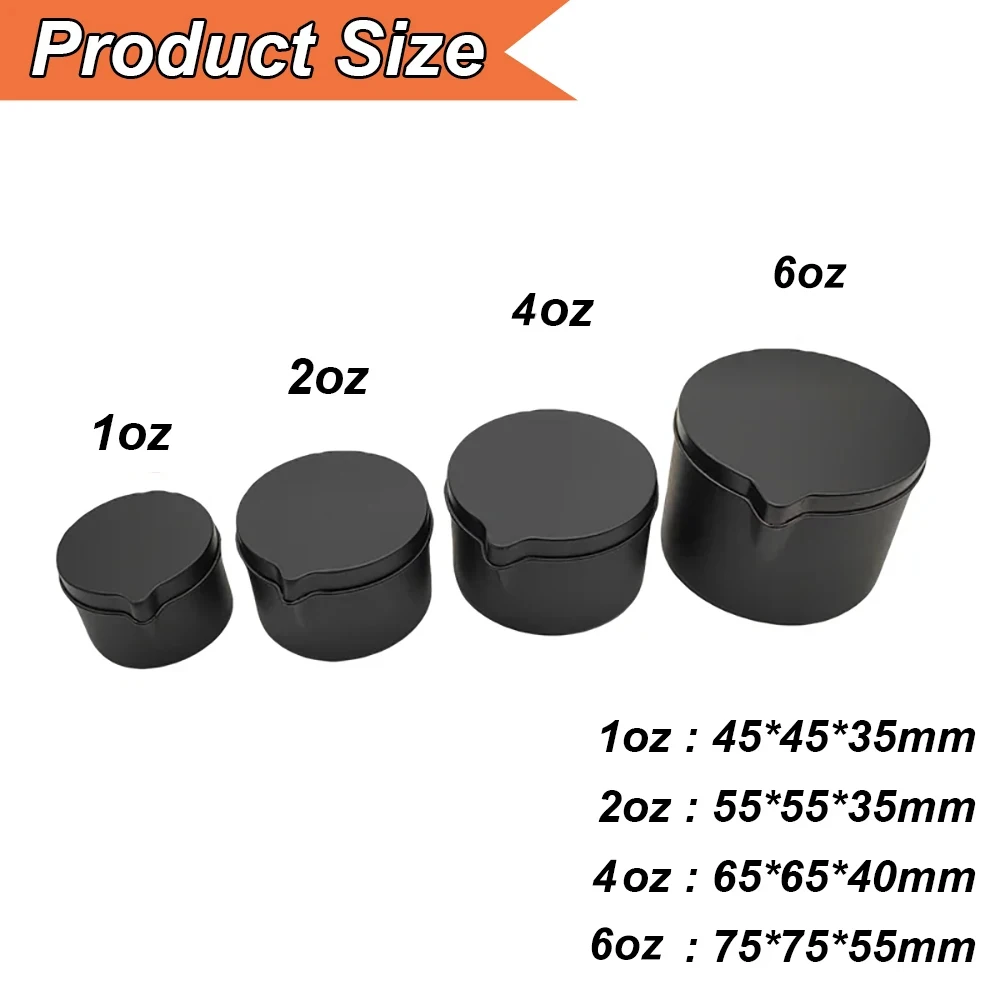 12PCS Silver Black Metal Tins  - Candle Making Jug review and price